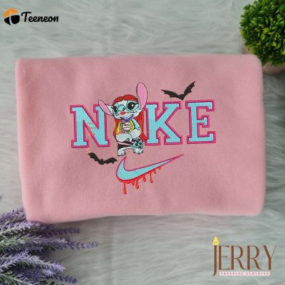 Jack And Sally Halloween Nike Embroidered Sweatshirts| soulcals.com