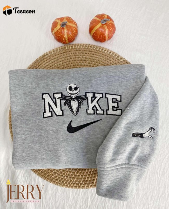 Jack and Sally Nike Embroidered Shirt| soulcals.com