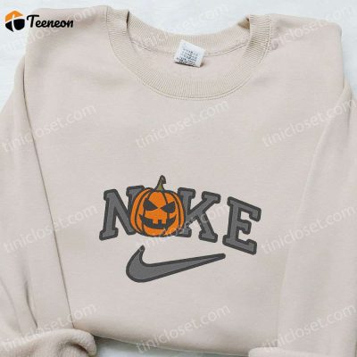 Spooktacular Jack O Lantern x Nike Embroidered Shirt Hoodie & Sweatshirt Halloween Nike Inspired Apparel| soulcals.com