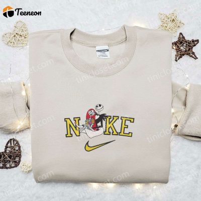 Jack Sally & Ghost x Nike Embroidered Sweatshirt Horror Movie Halloween Shirt B Gift for Men Women Gift Idea| soulcals.com