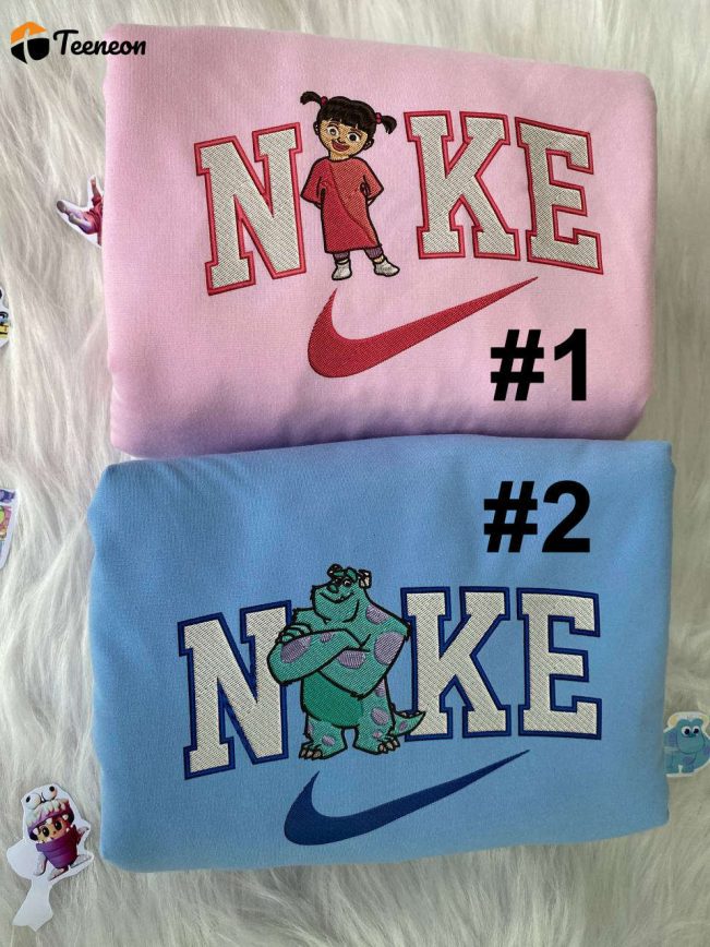 James Sullivan And Boo Monsters Disney Nike Embroidered Sweatshirts| soulcals.com