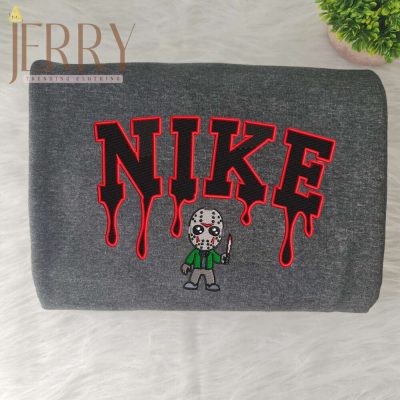 Stay Stylish with the Jason Nike Embroidered Sweatshirt, Trendy Comfortable and Iconic| soulcals.com