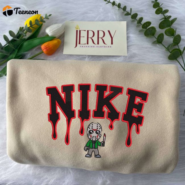 Stay Stylish with the Jason Nike Embroidered Sweatshirt, Trendy Comfortable and Iconic| soulcals.com