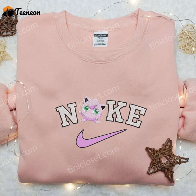 Jigglypuff Nike Embroidered Shirt & Pokemon Sweatshirt, Customized Nike Apparel| soulcals.com