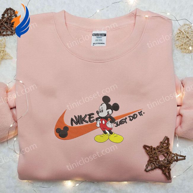 Just Do It Nike Mickey Mouse Embroidered Shirt & Hoodie Disney Family Shirts | soulcals.com