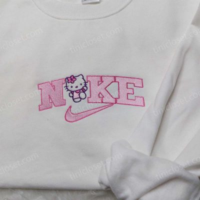 Kitty Nike Embroidered Sweatshirt Nike Inspired Hoodie Perfect Girlfriend Gift| soulcals.com