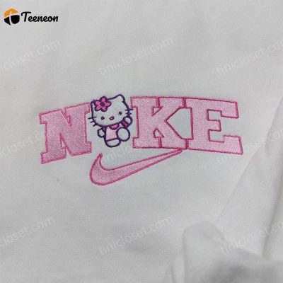 Kitty Nike Embroidered Sweatshirt Nike Inspired Hoodie Perfect Girlfriend Gift| soulcals.com