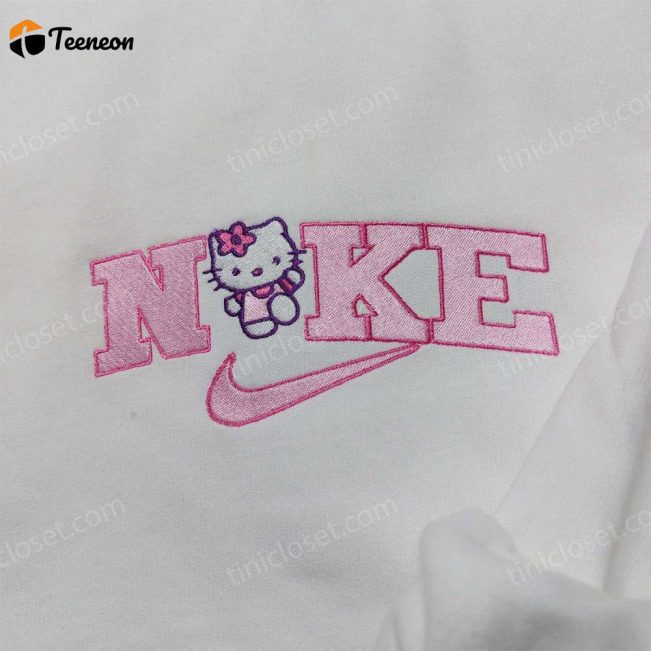 Kitty Nike Embroidered Sweatshirt Nike Inspired Hoodie Perfect Girlfriend Gift| soulcals.com
