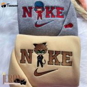Ladybug and Cat Noir ,Chibi Nike Embroidered Sweatshirt| soulcals.com