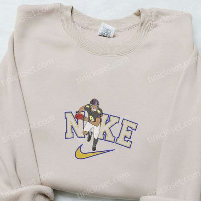 Exclusive Lamar Jackson x Nike Embroidered Shirt & NFL Sports Hoodie, Celebrity Collection| soulcals.com