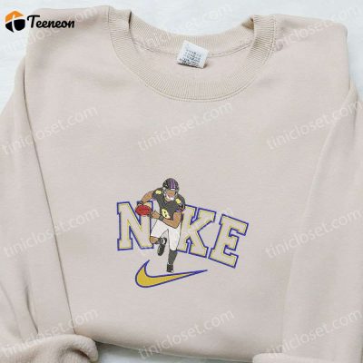 Exclusive Lamar Jackson x Nike Embroidered Shirt & NFL Sports Hoodie, Celebrity Collection| soulcals.com