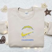 Los Angeles Chargers X Nike Swoosh Drip Embroidered Shirt Nfl Sports Embroidered Hoodie Best Gift Idea 1.jpeg - demo10