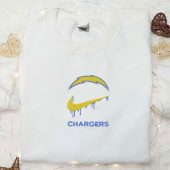 Los Angeles Chargers X Nike Swoosh Drip Embroidered Shirt Nfl Sports Embroidered Hoodie Best Gift Idea 2.jpeg - demo10