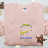 Los Angeles Chargers X Nike Swoosh Drip Embroidered Shirt Nfl Sports Embroidered Hoodie Best Gift Idea 3.jpeg - demo10