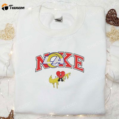 Los Angeles Rams Bad Bunny x Nike Embroidered Shirt & Hoodie NFL Sports Gift Idea| soulcals.com