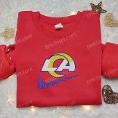 Los Angeles Rams Just Do It X Nike Swoosh Embroidered Shirt Nfl Sports Embroidered Hoodie Best Gift Idea 3.jpeg - demo10
