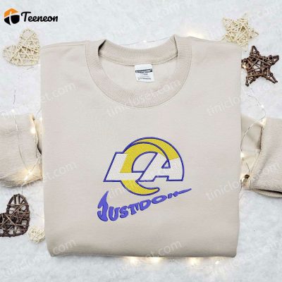 Los Angeles Rams Nike Swoosh Embroidered Shirt & Hoodie NFL Sports Gear Perfect Gift Idea| soulcals.com