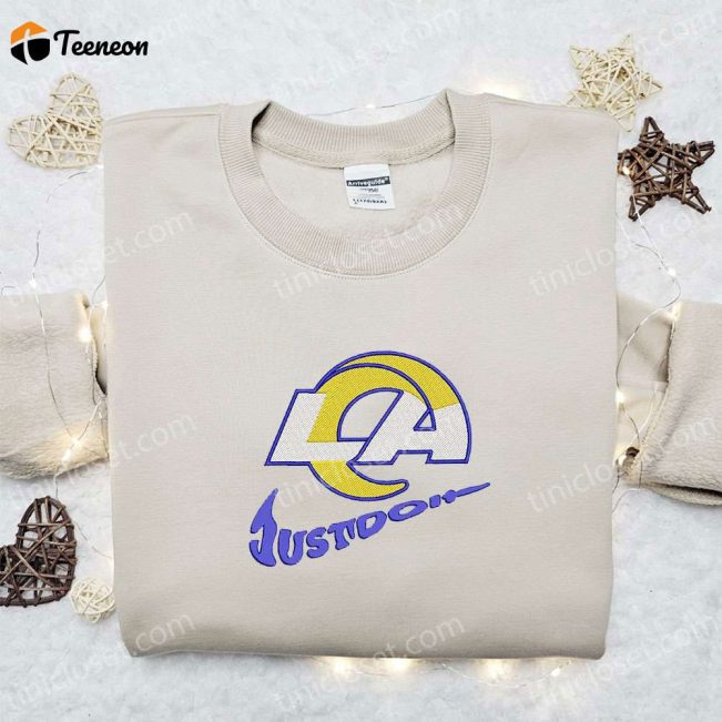 Los Angeles Rams Nike Swoosh Embroidered Shirt & Hoodie NFL Sports Gear Perfect Gift Idea| soulcals.com