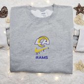 Los Angeles Rams X Nike Swoosh Drip Embroidered Shirt Nfl Sports Embroidered Shirt Nike Inspired Embroidered Hoodie 2.jpeg - demo10