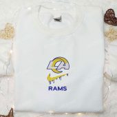 Los Angeles Rams X Nike Swoosh Drip Embroidered Shirt Nfl Sports Embroidered Shirt Nike Inspired Embroidered Hoodie 5.jpeg - demo10