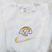 Los Angeles Rams X Nike Swoosh Embroidered Shirt Nfl Sports Embroidered Shirt Nike Inspired Embroidered Hoodie 1.jpeg - demo10