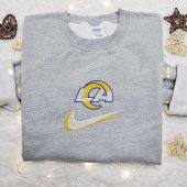Los Angeles Rams X Nike Swoosh Embroidered Shirt Nfl Sports Embroidered Shirt Nike Inspired Embroidered Hoodie 4.jpeg - demo10