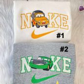 Luigi And Chick Hicks Cars Disney Nike Embroidered Sweatshirts| soulcals.com