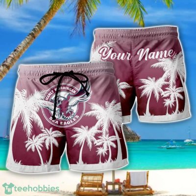 Manly Sea Eagles NRL Beach Shorts Custom Name