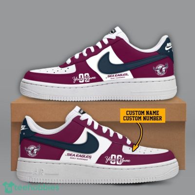 Manly Sea Eagles NRL Custom Name And Number Personalized Air Force 1 Sneaker