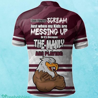 Manly Warringah Sea Eagles Custom Name Father?s Day NRL Custom Polo Shirt Best Gift For Fans