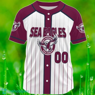 Manly Warringah Sea Eagles Custom Name & Number NRL Baseball Jersey Best Gift For Men And Women Fans