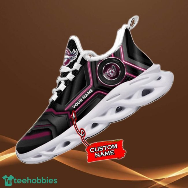 Manly Warringah Sea Eagles NRL 2023 Custom Name Max Soul Sneaker Best Gift For Men And Women Fans