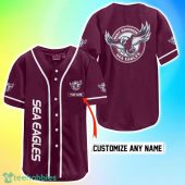 Manly Warringah Sea Eagles NRL Custom Name Baseball Jersey Best Gift For Men And Women Fans