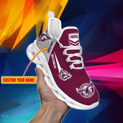 Manly Warringah Sea Eagles NRL Glitter Personalized Max Soul Shoes