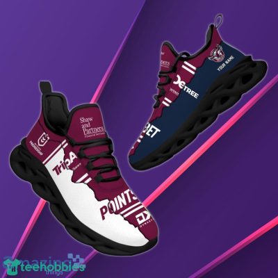 Manly Warringah Sea Eagles Personalized Name NRL Max Soul Shoes Unique Gift For Fans
