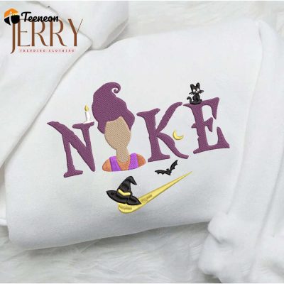 Mary Sanderson Hocus Pocus Halloween Nike Embroidered Sweatshirt| soulcals.com