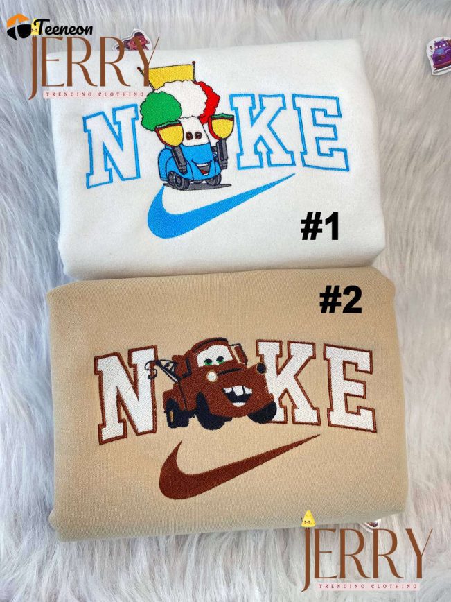 Mater And Guido Cars Disney Nike Embroidered Sweatshirts| soulcals.com