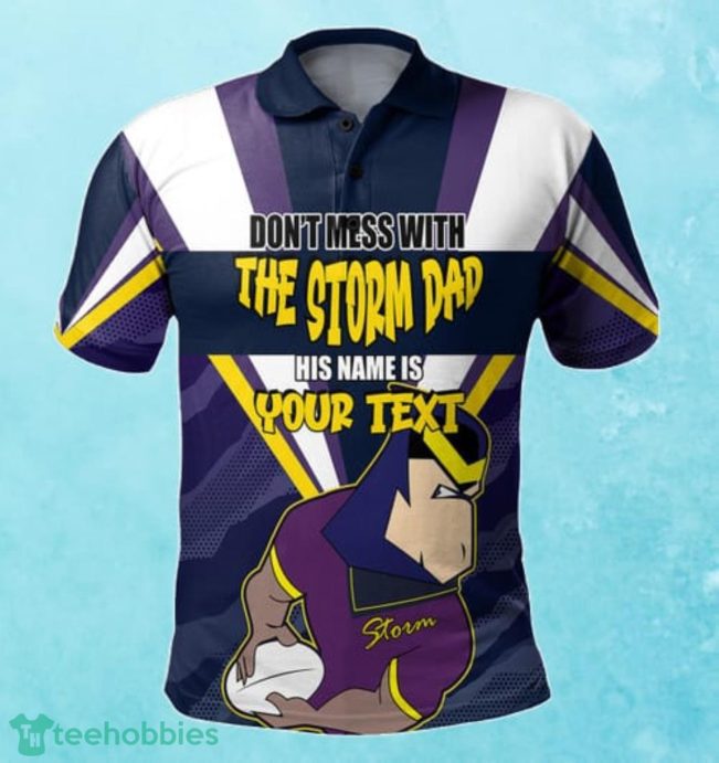 Melbourne Storm Custom Name Father?s Day NRL Custom Polo Shirt Best Gift For Fans