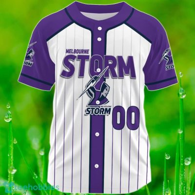 Melbourne Storm Custom Name & Number NRL Baseball Jersey Best Gift For Men And Women Fans