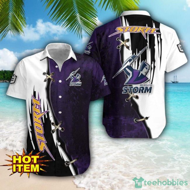 Melbourne Storm Logo Team Printed 3D Hawaiian Shirt Beach Summer Gift