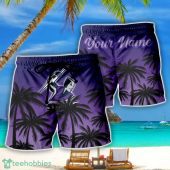 Melbourne Storm NRL Coconut Pattern Tropical Beach Shorts For Mens Personalized Name