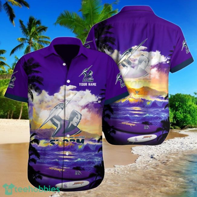 Melbourne Storm NRL Custom Name Hawaiian Shirt For Men Women Gift For Fans