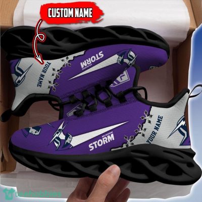 Melbourne Storm Personalized Name NRL Premium Luxury Max Soul Shoes Best Gift For Fans