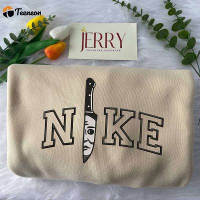 Get Spooky Style with Michael Myers Nike Embroidered Sweatshirt, Exclusive Halloween Apparel| soulcals.com