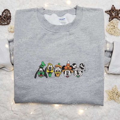 Mickey & Friends Halloween Embroidered Hoodie Best Disney Sweatshirt for Halloween Lovers | soulcals.com