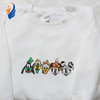 Mickey & Friends Halloween Embroidered Hoodie Best Disney Sweatshirt for Halloween Lovers | soulcals.com