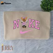 Mickey And Minne Halloween Nike Embroidered Sweatshirt| soulcals.com
