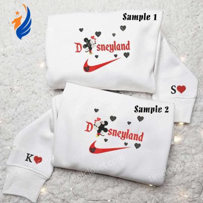 Magical Mickey and Minnie Disneyland Embroidered Couples Shirts Perfect for Disney Lovers | soulcals.com