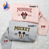 Mickey And Minnie Embroidered Hoodie Disney Couple Embroidered Sweatshirt Best Gift For Valentine.jpg - demo10