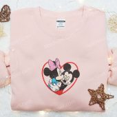 Mickey And Minnie Kissing Heart Frame Embroidered Shirt Disney Characters Embroidered Hoodie Best Valentine Gift Idea 3.jpg - demo10